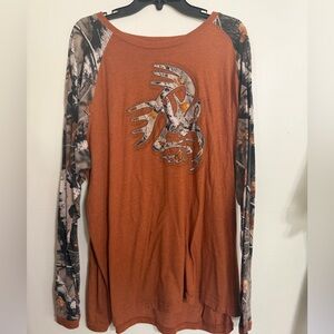 Legendary Whitetails Orange and Camouflage Long Sleeve Shirt
